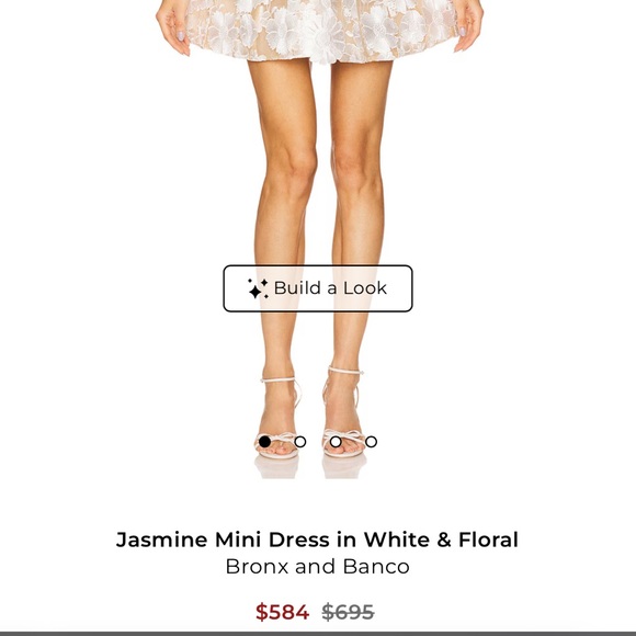 Bronx and Banco White Floral Lace Mini Dress - Picture 3 of 7